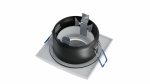 Ceiling lighting point fitting XANA cast square Fixted white, IP44